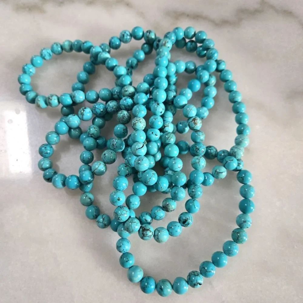 Turquoise extra long necklace New